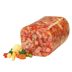 Schinkensülze · Jamón con verduras