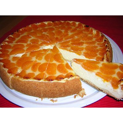 Tarta de queso con mandarinas