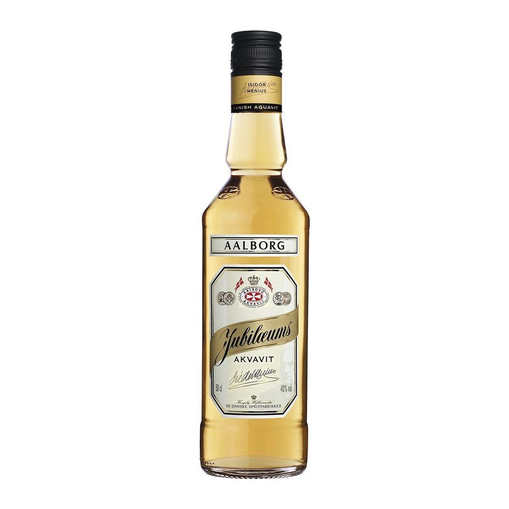 Botella de Aalborg Jubiloeums Akvavit