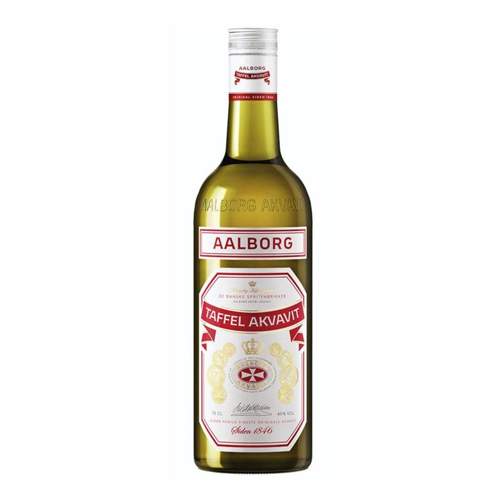 Botella de Aalborg Taffel Akvavit